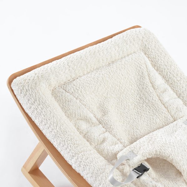 TH061 粒绒 (8) Wooden Baby Rocker with Soft Padded Seat