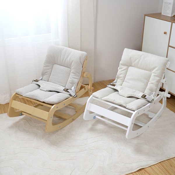 TH1306 (1) Wooden Baby Rocker with Soft Padded Seat