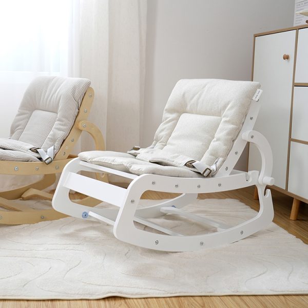 TH1306 (2) Wooden Baby Rocker with Soft Padded Seat