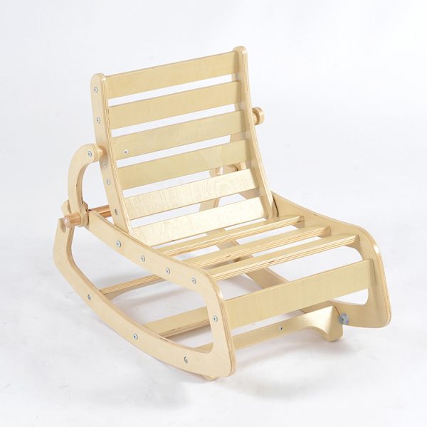 TH1306 本色木 Wooden Baby Rocker with Soft Padded Seat
