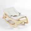 TH1306 本色木米白垫 (3) Wooden Baby Rocker with Soft Padded Seat