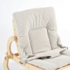 TH1306 本色木米黄垫 (5) Wooden Baby Rocker with Soft Padded Seat