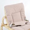 TH1306 本色木粉色垫 (5) Wooden Baby Rocker with Soft Padded Seat