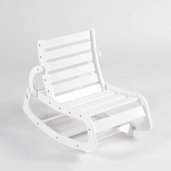 TH1306 白木 Wooden Baby Rocker with Soft Padded Seat
