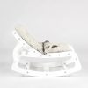 TH1306 白木米白垫 (13) Wooden Baby Rocker with Soft Padded Seat