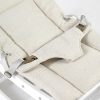 TH1306 白木米白垫 (2) Wooden Baby Rocker with Soft Padded Seat