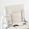 TH1306 白木米白垫 (3) Wooden Baby Rocker with Soft Padded Seat