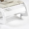 TH1306 白木米白垫 (4) Wooden Baby Rocker with Soft Padded Seat