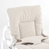 TH1306 白木米黄垫 (18) Wooden Baby Rocker with Soft Padded Seat