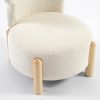 TY28 (4) Mouse Ear Bouclé Kids Chair with Wooden Legs