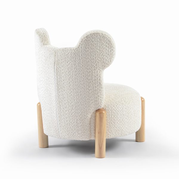 TY28 (8) Mouse Ear Bouclé Kids Chair with Wooden Legs