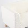 2-Seater Bouclé Kids Sofa with Wooden Legs