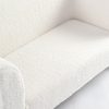 2-Seater Bouclé Kids Sofa with Wooden Legs