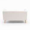 2-Seater Bouclé Kids Sofa with Wooden Legs