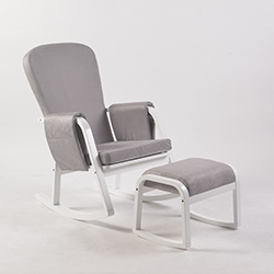 Modern Kids Rocking Chair grey children's rocking chair with ottoman