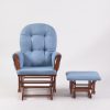 Classic Button Tufted Nursery Glider Chair with Ottoman