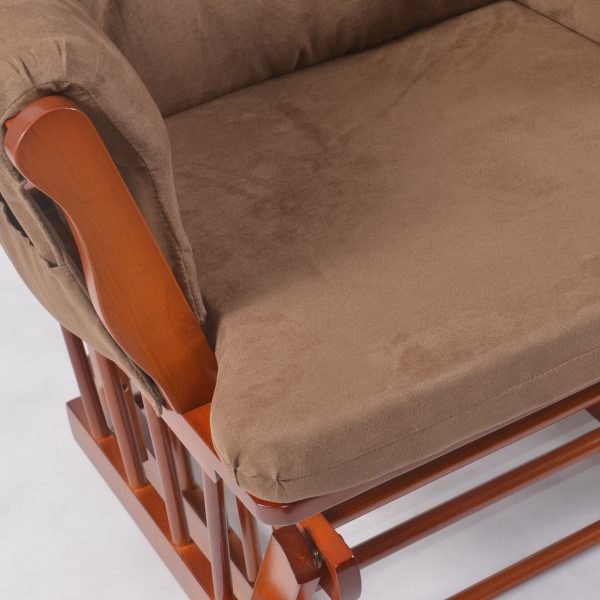 Classic Button Tufted Nursery Glider Chair with Ottoman