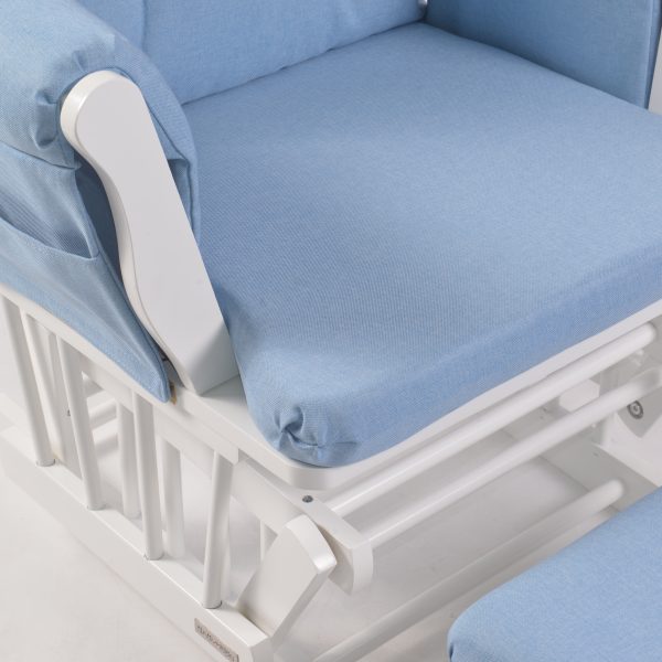 Classic Button Tufted Nursery Glider Chair with Ottoman