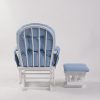 Classic Button Tufted Nursery Glider Chair with Ottoman