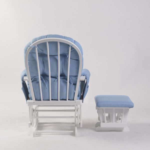 Classic Button Tufted Nursery Glider Chair with Ottoman