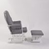 Classic Button Tufted Nursery Glider Chair with Ottoman