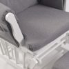 Classic Button Tufted Nursery Glider Chair with Ottoman