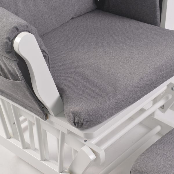 Classic Button Tufted Nursery Glider Chair with Ottoman