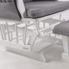 Classic Button Tufted Nursery Glider Chair with Ottoman