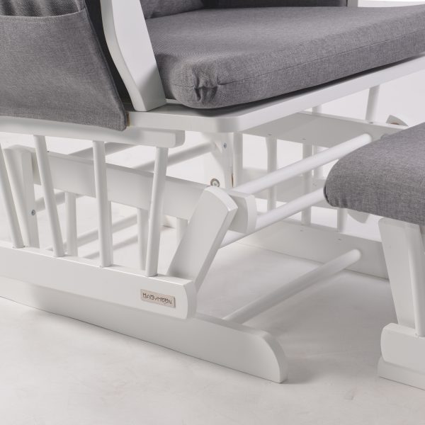 Classic Button Tufted Nursery Glider Chair with Ottoman
