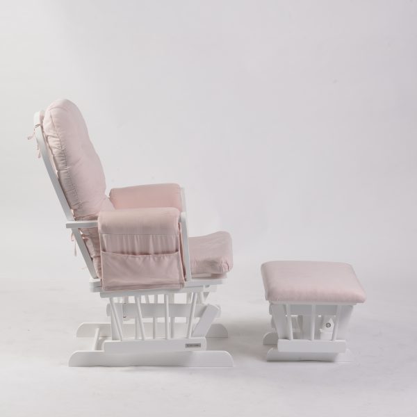Classic Button Tufted Nursery Glider Chair with Ottoman