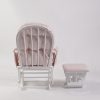Classic Button Tufted Nursery Glider Chair with Ottoman