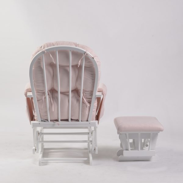 Classic Button Tufted Nursery Glider Chair with Ottoman