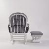 Classic Button Tufted Nursery Glider Chair with Ottoman