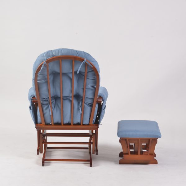 Classic Button Tufted Nursery Glider Chair with Ottoman