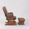 Classic Button Tufted Nursery Glider Chair with Ottoman